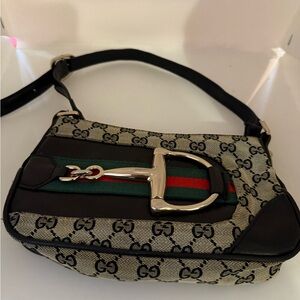 Gucci Monogram Hasler Pochette Brown
